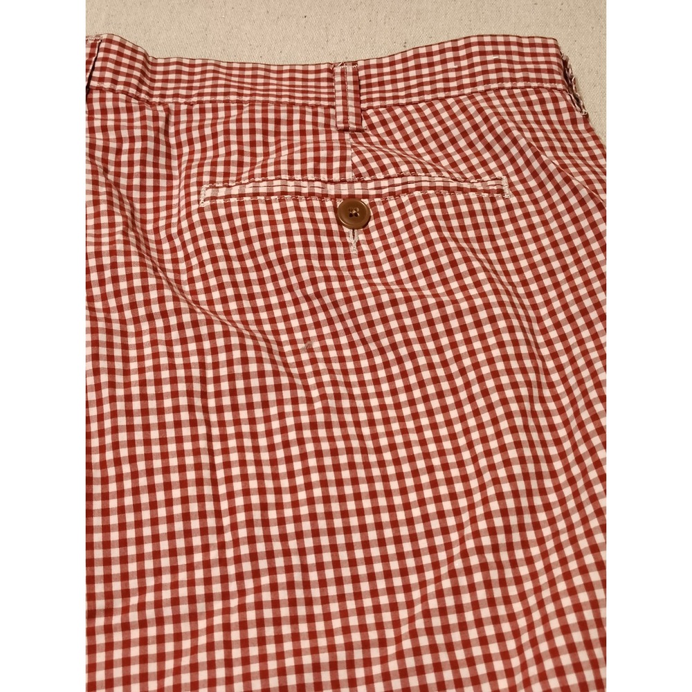 J.Crew Mens Red White Gingham Cotton Shorts Size 38 Preppy Plaid Summer - Picture 7 of 8